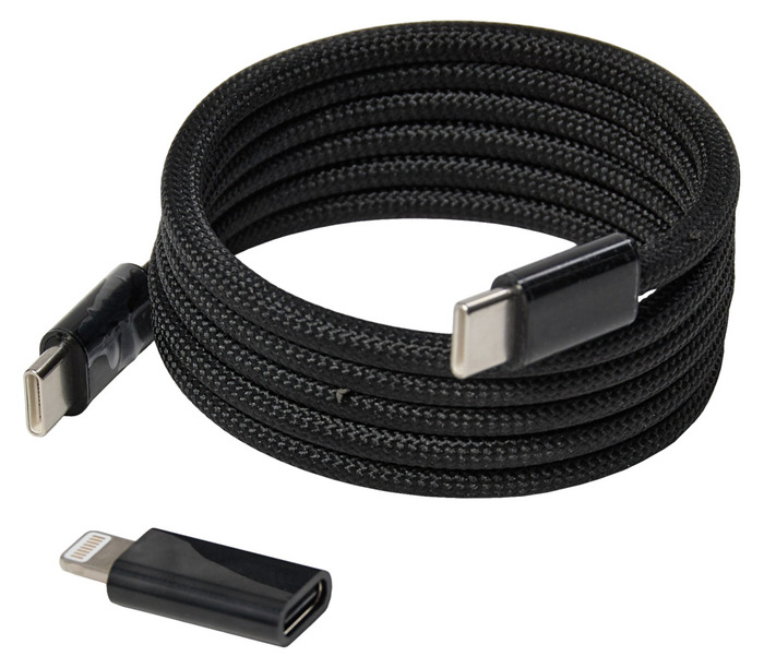 Laddkabel Typ-C Svart 1 m Elworks